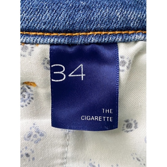 Anthropologie Pilcro The Cigarette Distressed Splatter Slim Straight Jeans - 34 - Picture 13 of 14